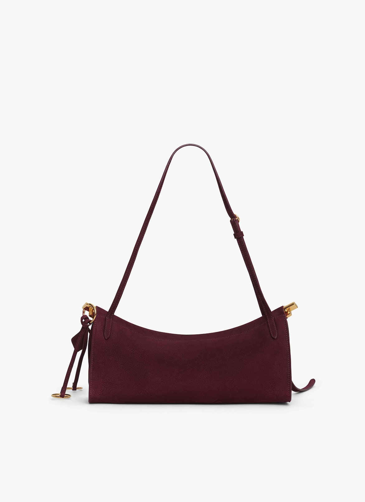 LE CLICK EAST WEST MEDIUM BAG IN NUBUCK ALAÏA GARNET RED LE CLICK EAST WEST MEDIUM BAG IN NUBUCK
